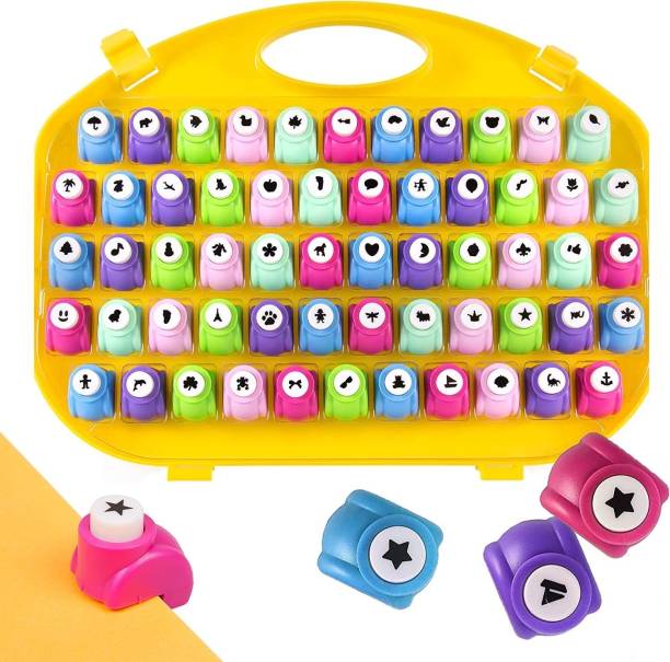 KRAFTMASTERS 5pcs Craft Hole Punch Shapes Set,Paper Puncher for Kids Punches & Punching Machines