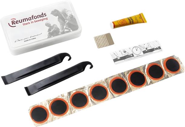 FCCRACING Bicycle Tyre Repair Kit | Portable Cycle Puncture Tool Set with Patches Tubed Tyre Puncture Repair Kit