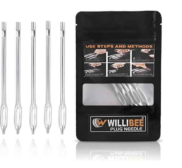 WILLIBEE 5 Tempered Split Eye Replacement Needle (4mm Thick, 10.5cm Long) Tubeless Tyre Puncture Repair Kit
