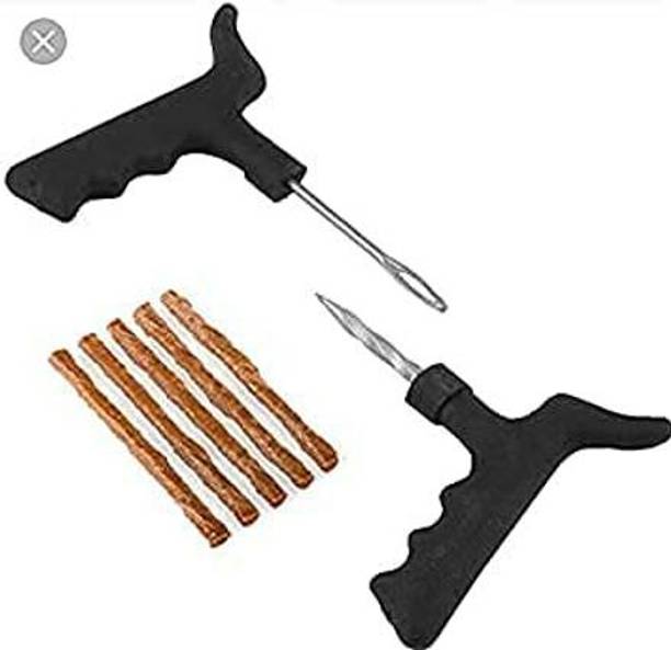 SEAHORSE POLYMERS Tubeless Tyre Puncture Repair Kit with (5Strips) Use for Car and Bike Motorcycle Tubeless Tyre Puncture Repair Kit