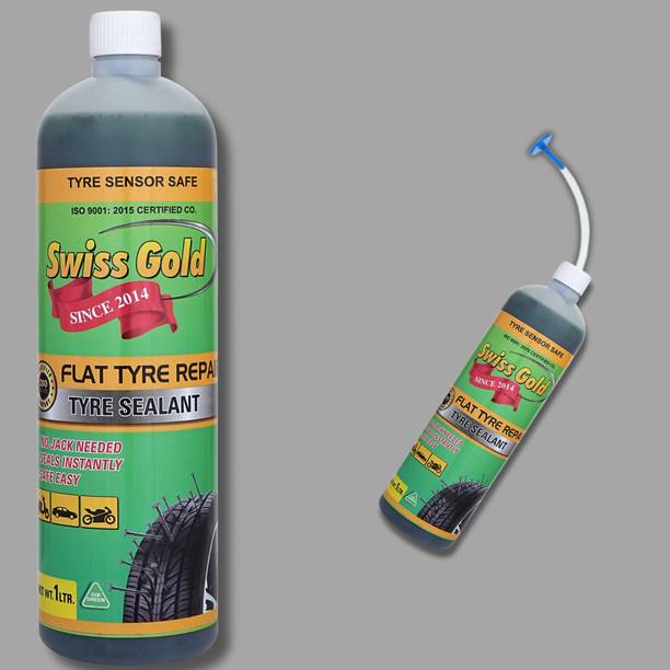 swiss gold Tubeless Tyre Sealant And Instantaly Seals Tubeless Tyre Puncture Repair Kit