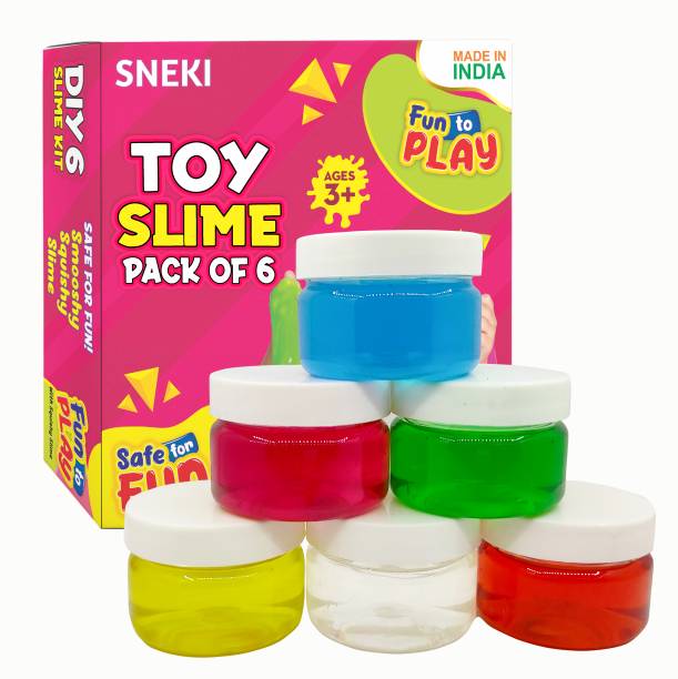 sneki SET OF 6 SLIME Scented DIY Magical Slime putty Toy Set Kit for Girls Boys Kids Multicolor Putty Toy