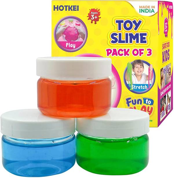 HOTKEI (3 Slime kit) Toys jelly slime putty clay toys kit set pack for girls kids Jelly पुट्टी खिलौना