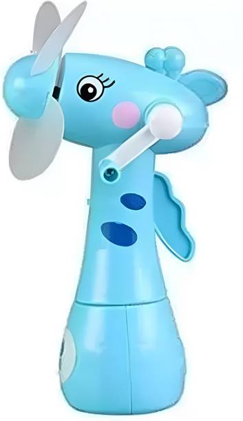 PunnkFunnk Cartoon Design Summer Relief Hand Driven Mini Pocket Size Fan For Kids Multicolor Putty Toy