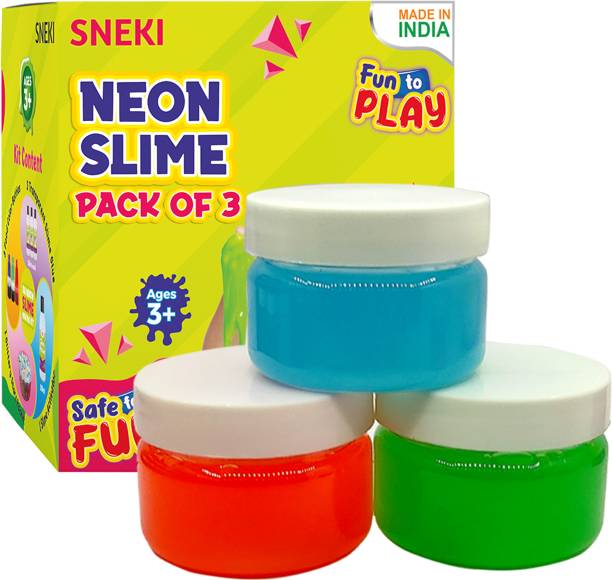 sneki (3 Slime kit) Toys jelly slime putty clay toys kit set pack for girls kids Jelly Multicolor Putty Toy