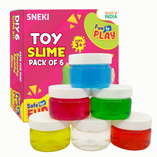 sneki SET OF 6 SLIME Scented DIY Magical Slime putty Toy Set Kit for Girls Boys Kids पुट्टी खिलौना