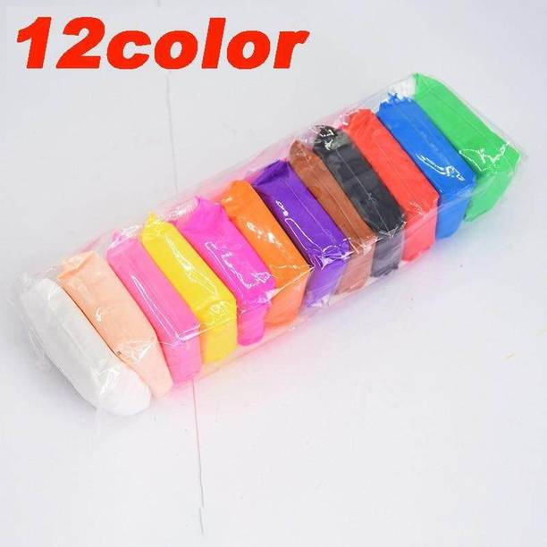 FORSIKHA Playing Non-Toxic Clay with 3 Tools Creative Art Clay for Decoration Items Multicolor Putty Toy