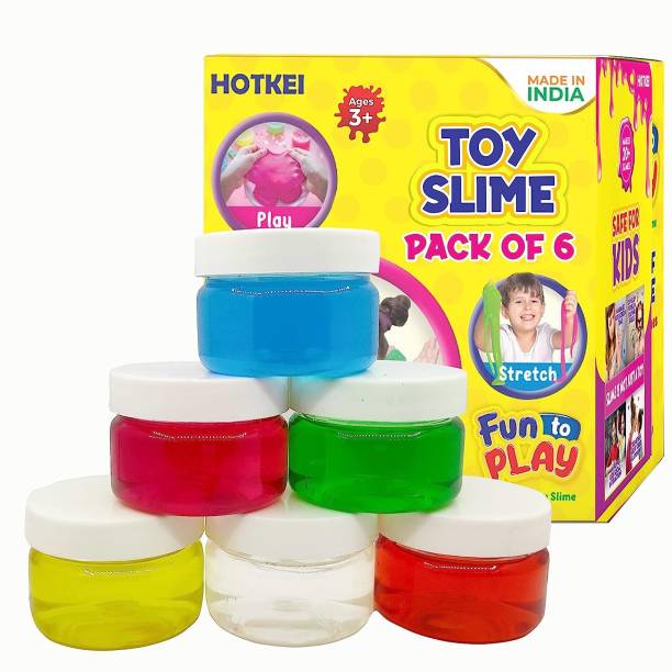 HOTKEI (SET OF 6 Slime) Scented Toy Slime Clay Jelly Set Kit Toys for Kids Boys Girls Multicolor Putty Toy