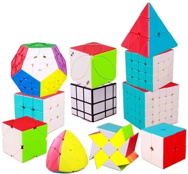 QWICK CLICK Cube Set High Speed Magic Cubes | 11 Pieces | Smooth Turning Speed Cubes Set
