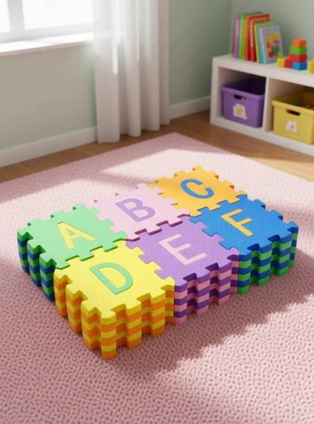 KOBBET 36 Pieces Mini Puzzle Foam Mat for Kids