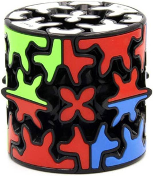 RSAI Qiyi Cylinder Gear 3X3 High Speed Cube, Smooth Turning Barrel Gear Cube Puzzle.