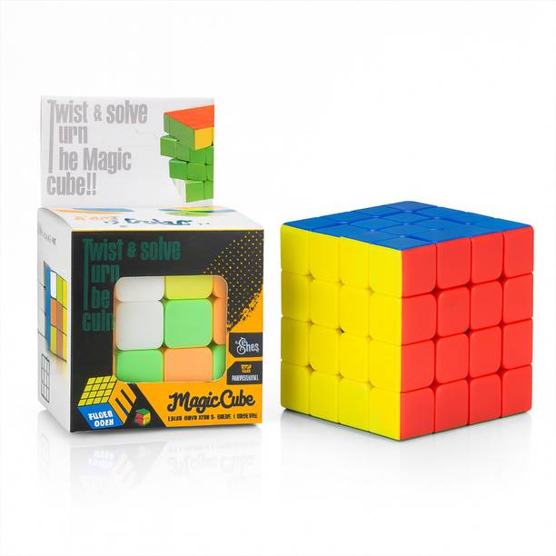 Meetul Enterprise Cube 4x4 High Speed Stickerless Magic Cubes Puzzle Game Toy