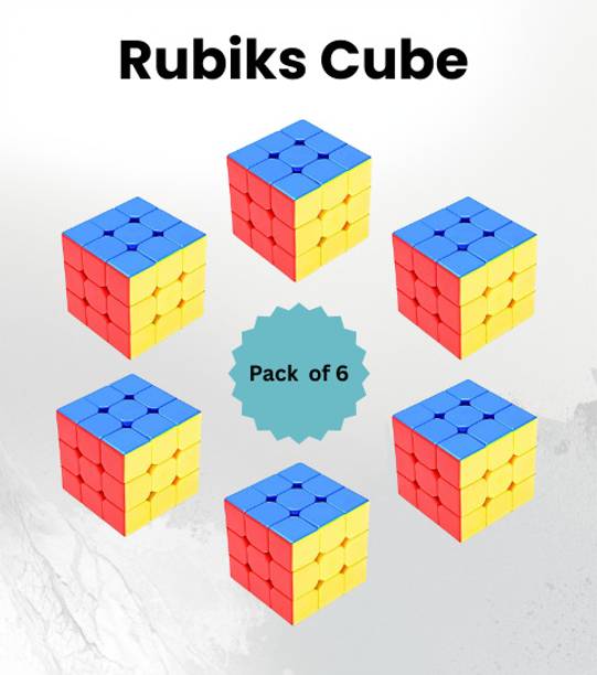 GiftyJoy Classic Rubik’s Cube Pack of 6 | Kids Birthday Return Gift