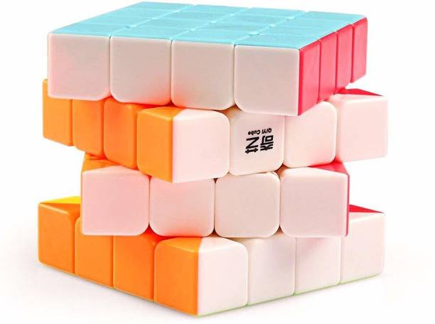 Authfort 4x4x4 Stickerless Magic Rubick Cube with Adjustable Tightness CB23