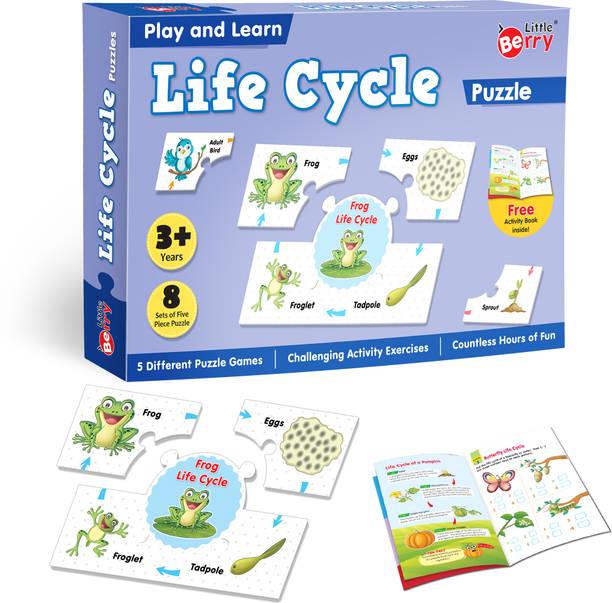 Little Berry Life Cycle Puzzle Game for Kids: Play and Learn Puzzle with Activity Book