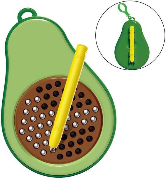 CountryLink Avocado Magnetic Sketch Board Keychain Style Portable Travel Toy for Kids