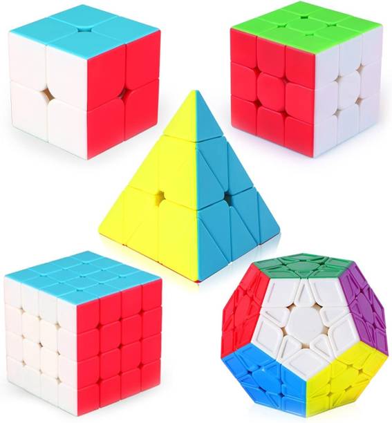 HASTiKA Cube Set 2x2 3x3 4x4 Pyramid Pyraminx Triangle Megaminx Cube Combo Bunde Set