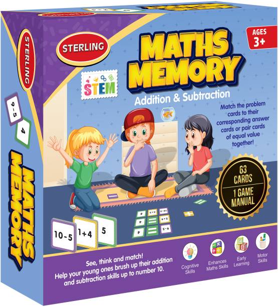 Miss & Chief Maths Memory For Kids | 3+Years | Gift Set For Birthdays | 1 N Game Manual