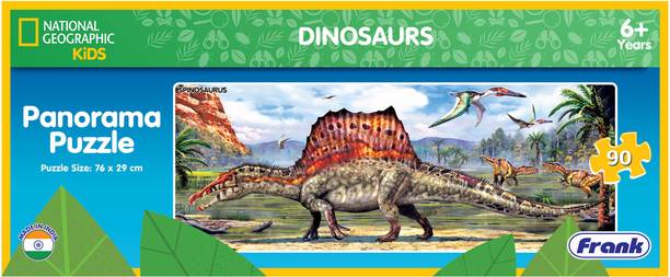 Frank National Geographic Dinosaurs 90pcs Panorama Jigsaw Puzzle 6+ Years