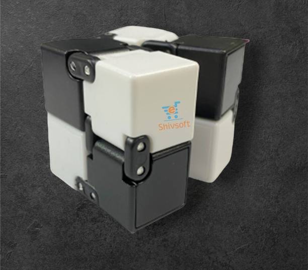 Shivsoft Fidget Cube for Stress Relief Black and White -8758796