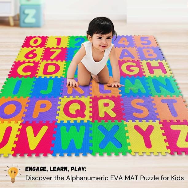 CannyCubs Alphabet & Number Mats for Kids, Puzzle EVA Foam Mat for Children Above 2 Years