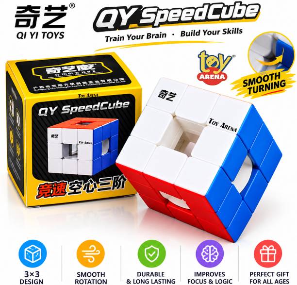 Toy Arena QY Void Cube 3x3 Speed Cube - Hollow Center Smooth Magic Puzzle Toy for Kids