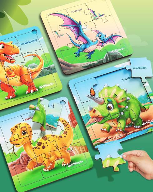 Intelliskills Dinosaur Jigsaw Puzzle for Kids, Fun Learning &Educational Toy 3+ Yrs, Best Gift