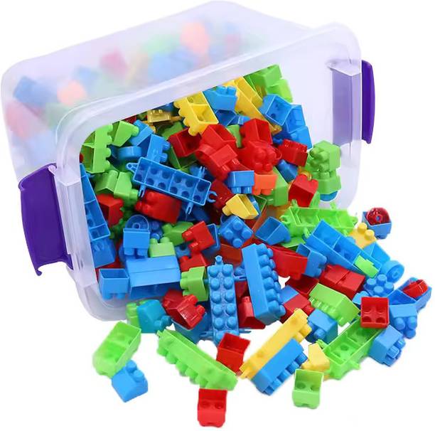 एरिज़न CreateConstruct: DIY Plastic Building Blocks for Kids, 100+ Pieces, Ages 3+