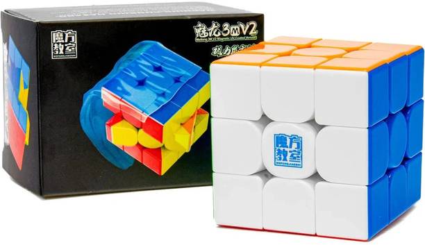 Cuberkart MoYu MeiLong 3M V2 3x3 Magnetic Speed Cube (UV Coated Magic Cloth Version)