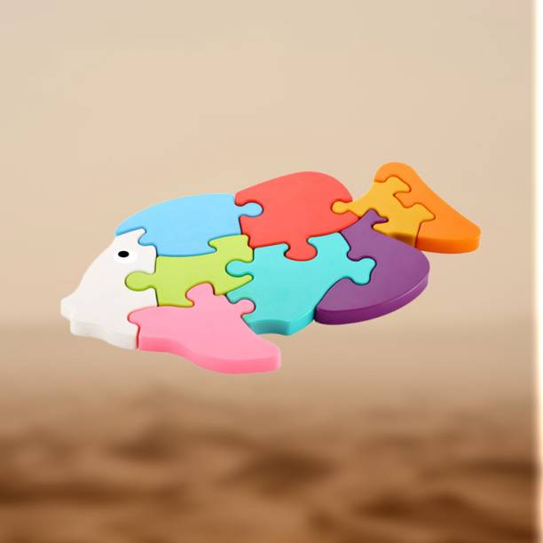 Kidsbuddy Fish Shape Puzzle Building Blocks Non Toxic Puzzle Blocks LC01.4476 Fish Puzzle