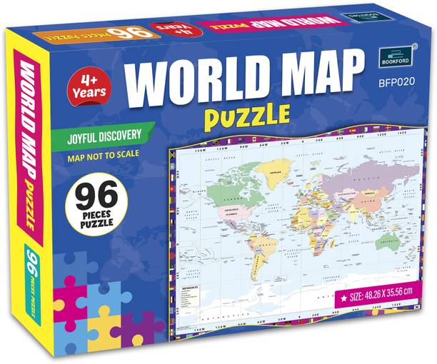 BOOKFORD World Map Jigsaw Puzzle Jigsaw Puzzle Game & Fun and Learning