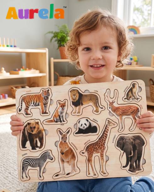 Aurela Wooden Wild Animals Puzzles