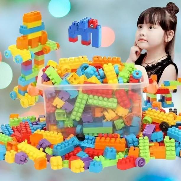 एरिज़न 100% Best Quality GIFT (84 Pieces +16 Tyres) 100 Pcs Building Blocks