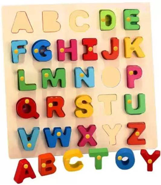 GAMLOID Down Price Creative Wooden Educational learning A To Z English Alphabets Board