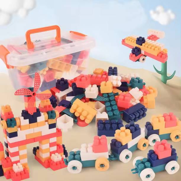 ARIZON Top InnovateConstruct: DIY Plastic Building Blocks for Kids,100+ Pieces, Ages 3+