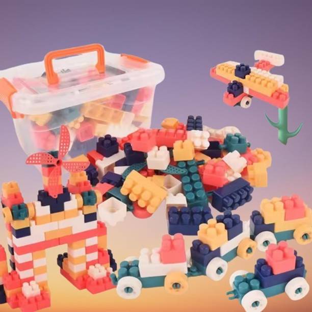 ARIZON CreateBlock: DIY Plastic Building Blocks Set for Kids, 100+ Pieces, Ages 3+