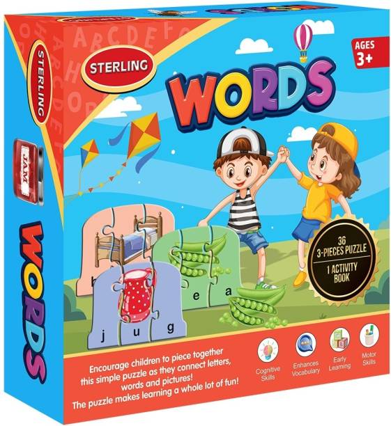 Miss & Chief Words Jigsaw Puzzle | 3+Years | Gift Set | 1 N Picture Book | Puzzle