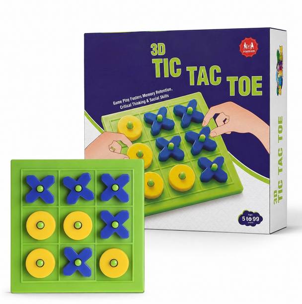 Puno Classic Tic Tac Toe OXO Plastic Game for All Ages Educational Board Games