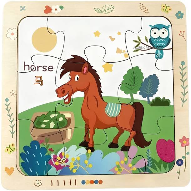 ALORNOR Educational Bilingual Hours Puzzle-296