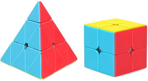 Authfort Pyramid Pyraminx Triangle & 2x2 High Speed Cube set