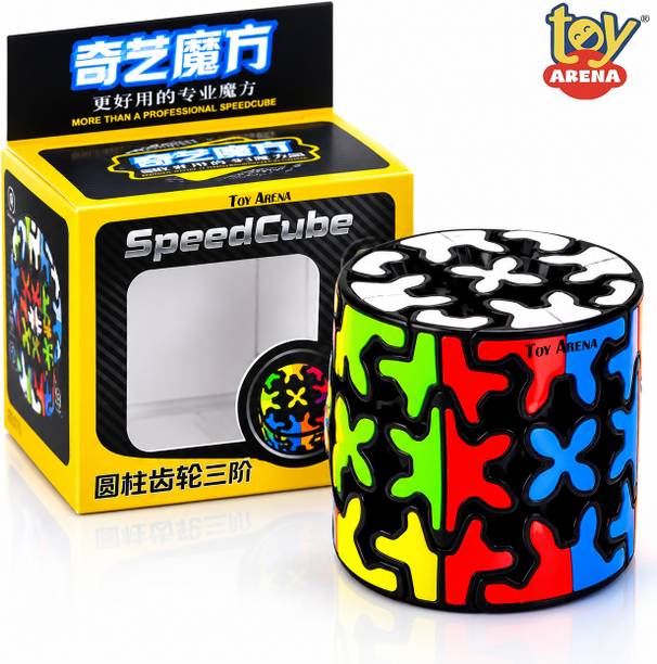 Toy Arena QY Gear Cylinder 3x3 High-Speed Cube Tiled Barrel Puzzle Toy for Kids & Adults