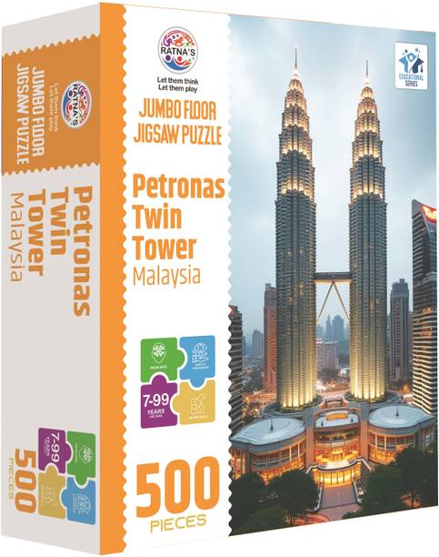 Ratnas Petronas Twin Tower (1566) Jumbo Jigsaw Puzzle (500 Pieces