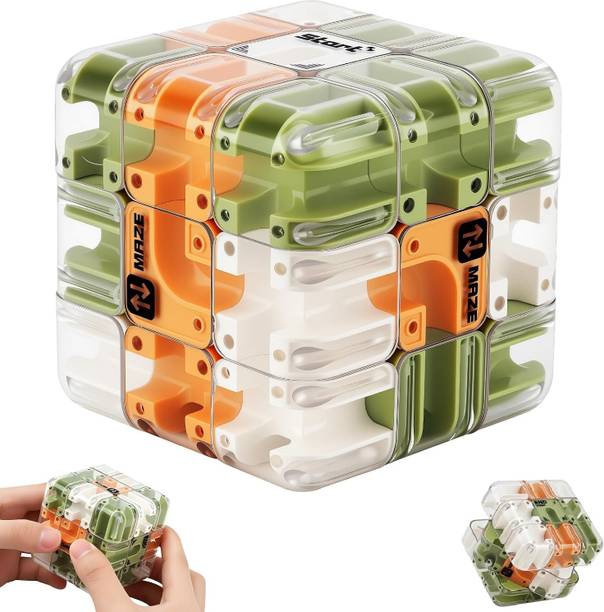 WEDELIGHT Ball Rolling 3D Maze Puzzle and Cube 3x3, Cube Puzzle Game for Kids and Adults