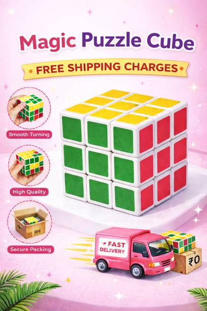 variexo Puzzle Cube 3x3 High Quality Sticker less Smooth Turning Brain Teaser