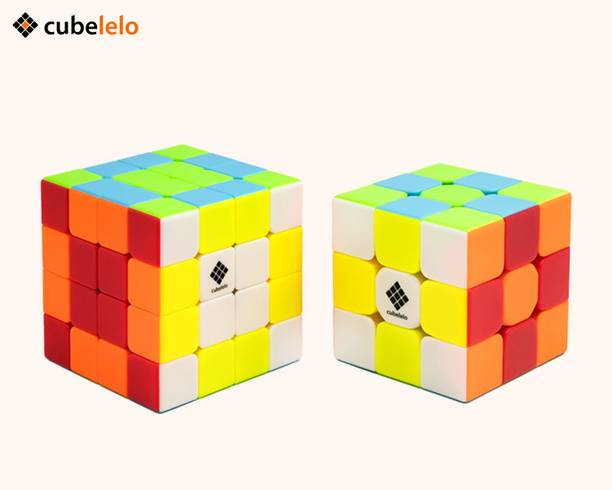 कुरिऔस जॉर्ज Drift 3x3 & 4x4 Cube Combo (Stickerless) Speedcube Highspeed Magic Cube Puzzle