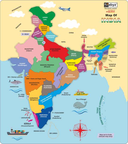 ABYZ Map Puzzles - Geography for Kids and Children Puzzles - Ages 4-8