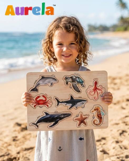 Aurela Wooden Sea Animals Puzzles