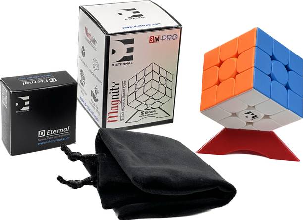 D ETERNAL Magnity Pro 3M Cubic Cube 3x3 Magnetic Stickerless Magic Speed Cube Puzzle Game