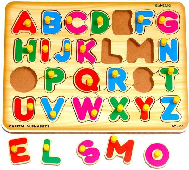PABAH English Alphabets Board Learning Educational Board fo kids Wooden Puzzles