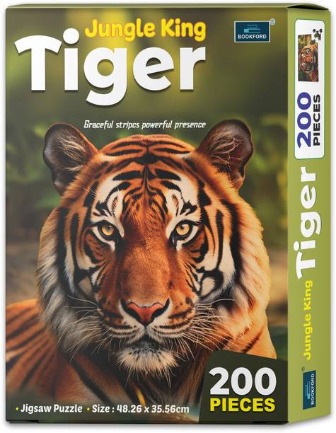 BOOKFORD Jungle King 'Tiger' Jigsaw Puzzle Game & Fun and Learning